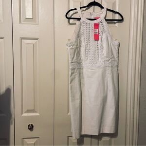 Brand new dress with tags with eyelet material in front and back by Lilly Pulitz